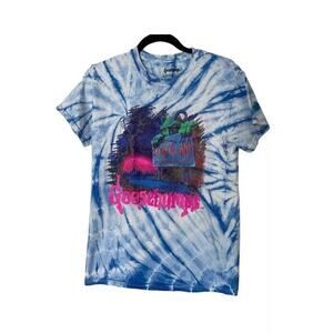 Vintage Goosebumps Welcome To Horrorland Blue Tie Dye T-Shirt Adult Size Small